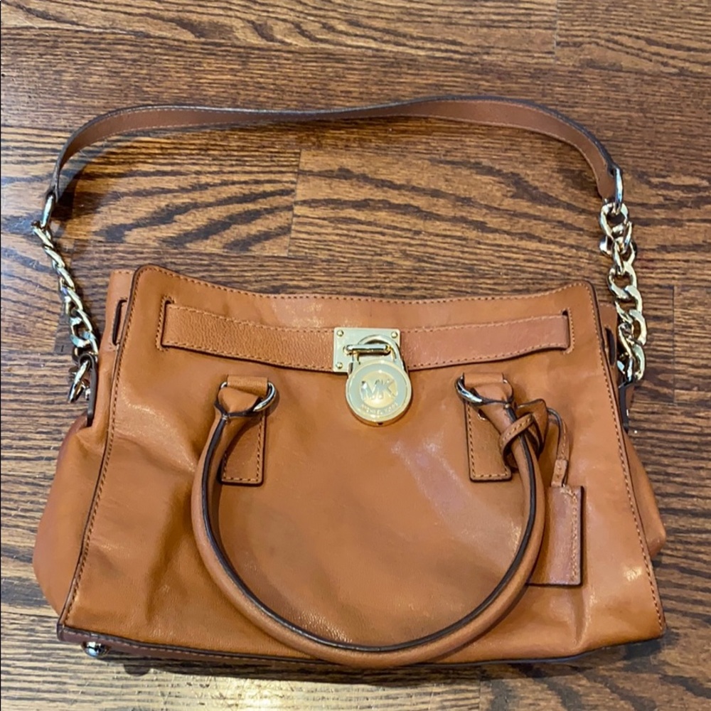 Brown leather bag